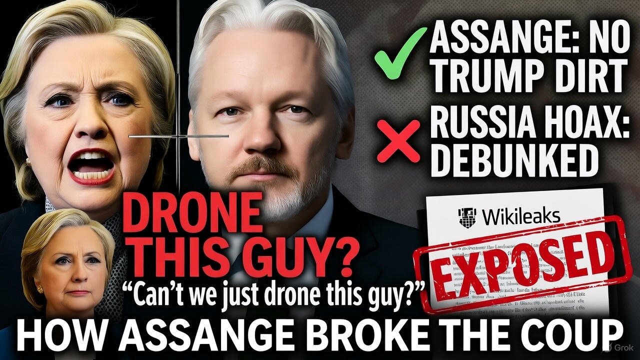 "Can't We Just Drone This Guy?" - Hillary's Plot to Kill Assange, Assange Confirmed It: The Russia Hoax Was ALWAYS a Lie