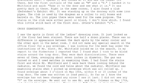 W. D. MCWORTH, Sworn In For The Defendant, 99th To Testify