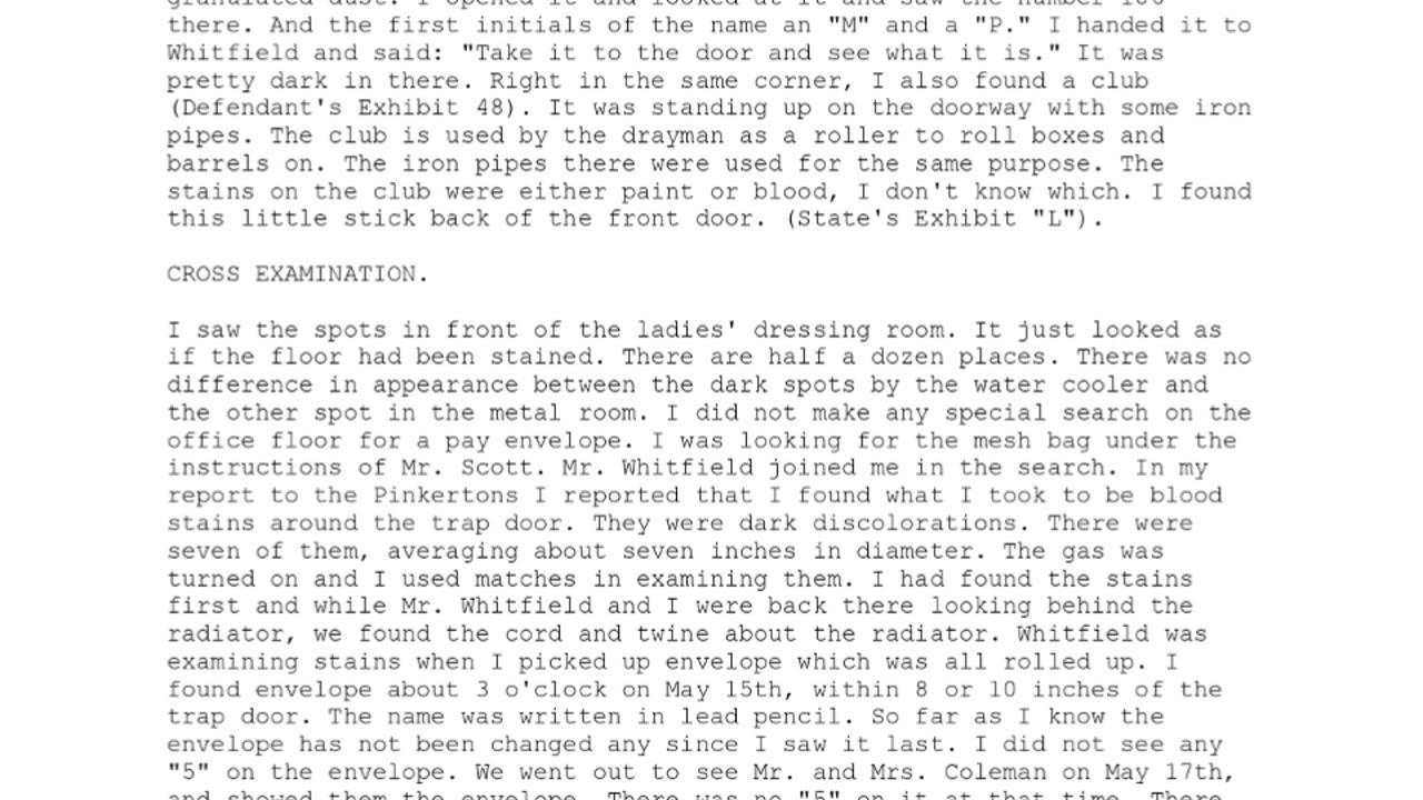 W. D. MCWORTH, Sworn In For The Defendant, 99th To Testify