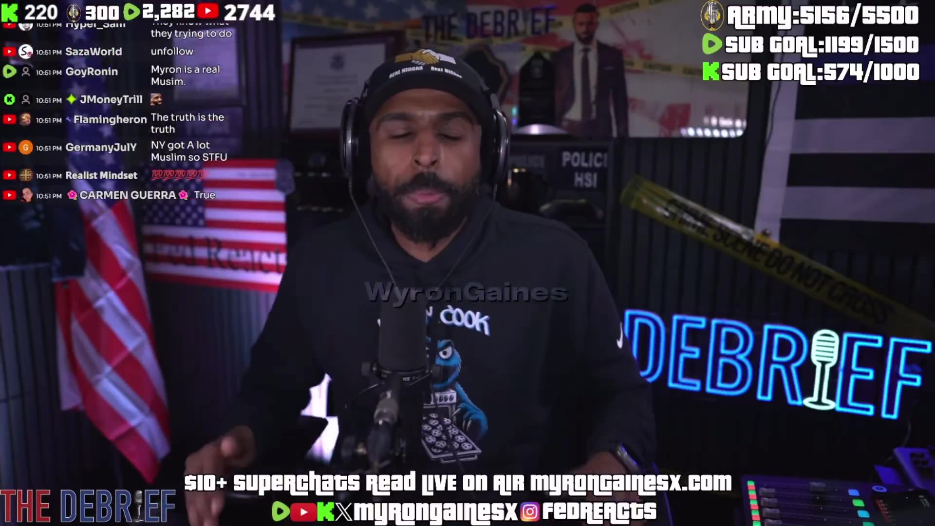 Myron says that Muslims are shutting down Time Square to pray and assert dominance