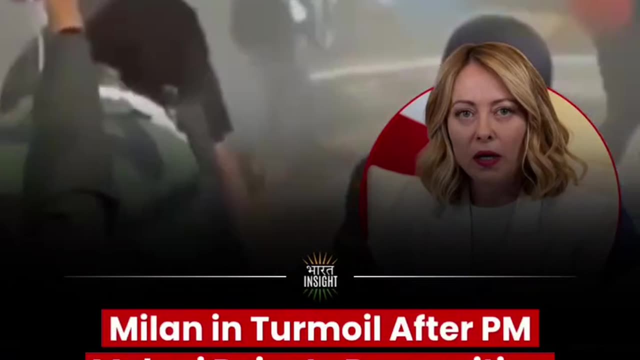 Milan has been engulfed in chaos after PM Giorgia Meloni’s