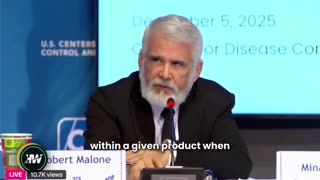 Robert Malone - Chairman ACIP - CDC - cumulative risk vaccination schedule for children