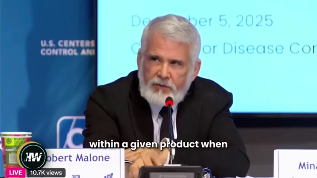 Robert Malone - Chairman ACIP - CDC - cumulative risk vaccination schedule for children