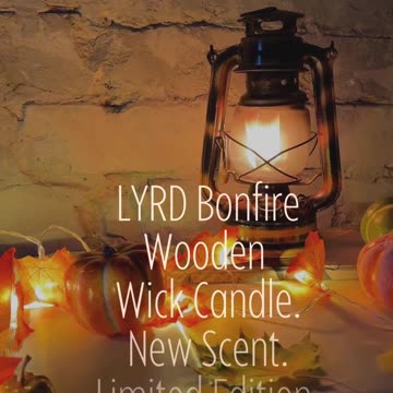 LYRD Bonfire Wooden Wick Candle. New Scent. Limited Edition.