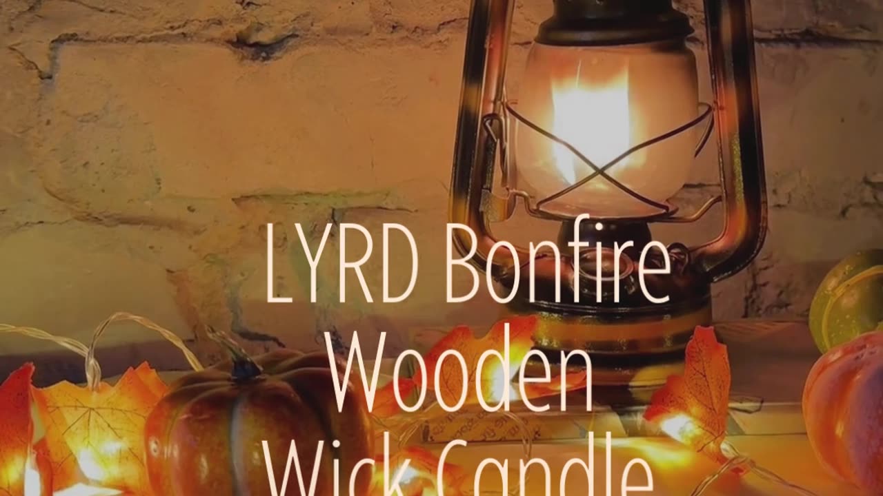 LYRD Bonfire Wooden Wick Candle. New Scent. Limited Edition.