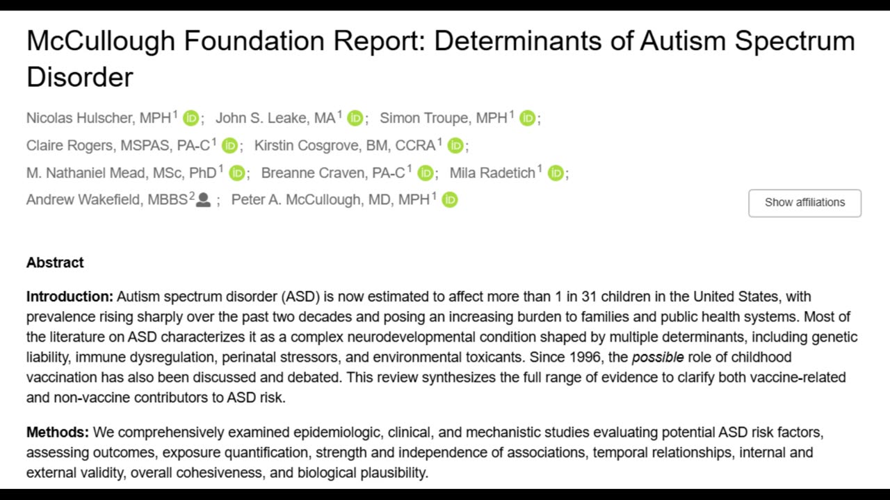 198. 자폐증의 명백한 원인-백신
