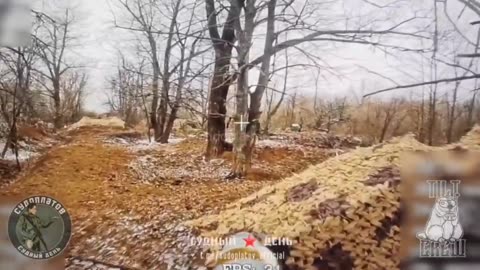Russian fiber-optic FPV drone recon a Ukrainian stronghold before attacking a bunker