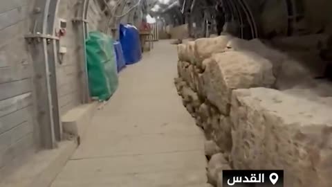 Scenes from tunnels dug by Israel under the vicinity of Al-Aqsa Mosque
