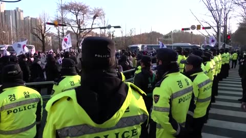 Supporters of South Korea's Yoon protest after his arrest