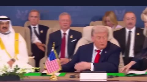President Donald J. Trump, alongside the leaders of Qatar, Egypt and Turkey