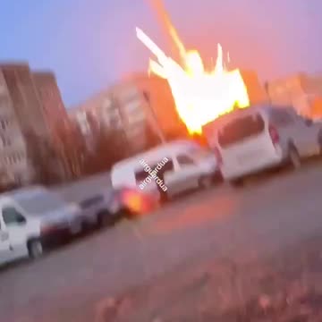 The moment a Russian missile struck a residential building in Ternopil.