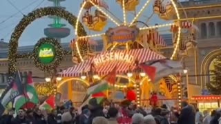 Christmas markets in Hanover, Germany, overrun by Muslims.