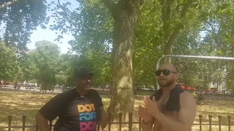 Speakers Corner - Uncle Sam talks to a Muslim about the Pagan Symbols in Islam a