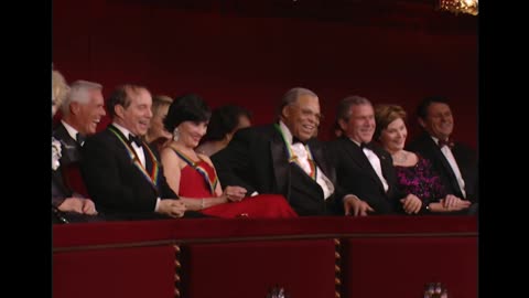 President Bush is stalking Steve Martin #stevemartin #kennedycenter #georgewbush