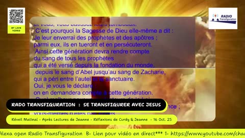 Réveil Matinal - Après Lectures de Jeanne - Réflexions de Curdy & Jeanne - 16 Oct. 25