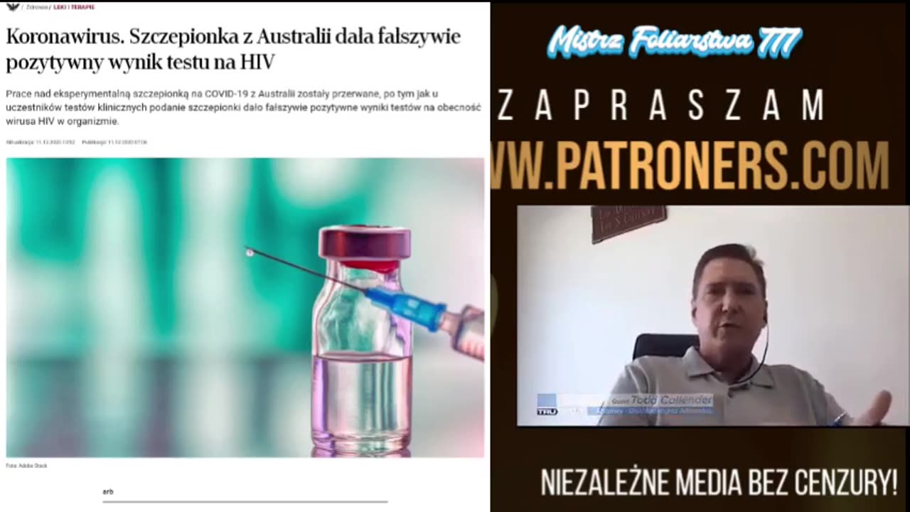 Todd Callender ludobójstwo mRNA (AIDS)