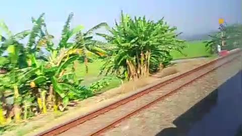 In the train from