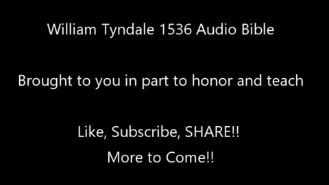 Genesis - Tyndale Bible 1536, English Voice, Audio Books of the Bible, Experience God's Presence