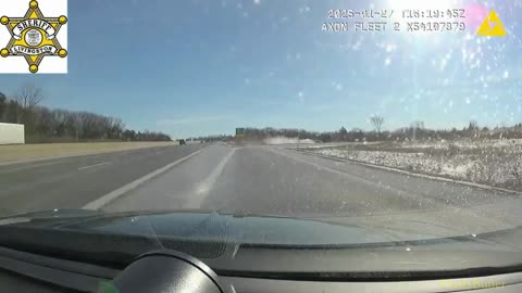 Livingston County Sheriffs release dashcam of a 100mph chase on I-96 ends in rollover crash