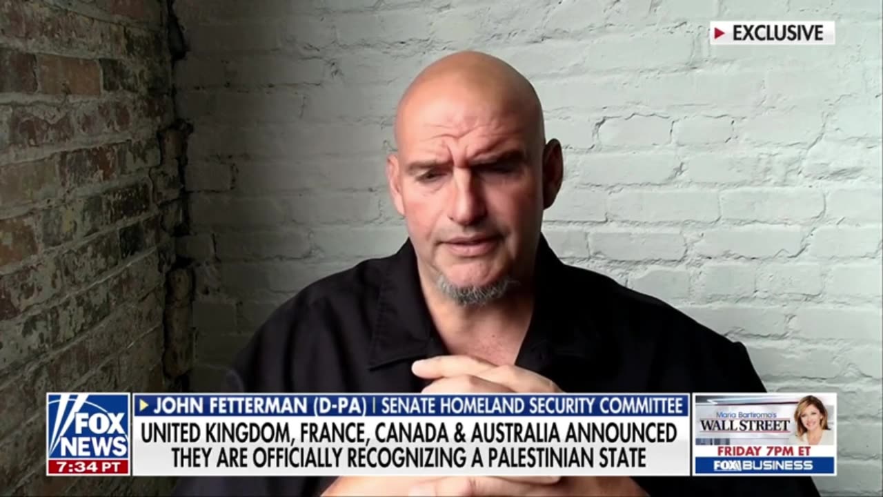 Sen Fetterman says Its Strange US Allies Would Recognize Palenstine #news