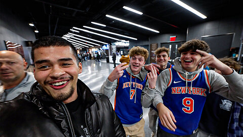 I Snuck in Courtside at the Knicks vs. Nets game!