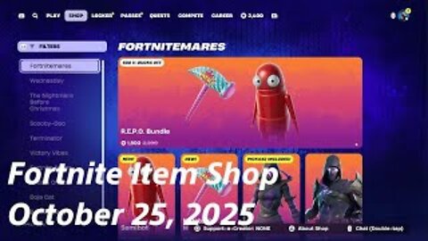 Fortnite Item Shop|October 25, 2025(*New* Bundles)