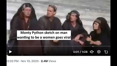 Monty Python pretending to be a women skit goes viral