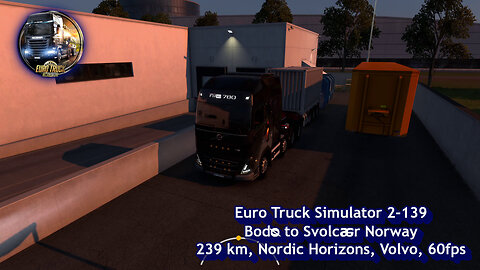 Euro Truck Simulator 2-139, Bodᴓ to Svolcꬱr Norway, 239 km, Nordic Horizons, Volvo, 60fps