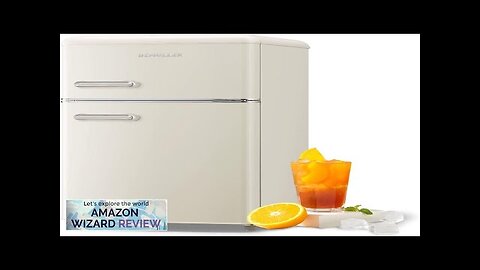 Retro Mini Fridge 3.5 Cu.ft Refrigerator with Top Freezer Compact Fridge Apartment Review