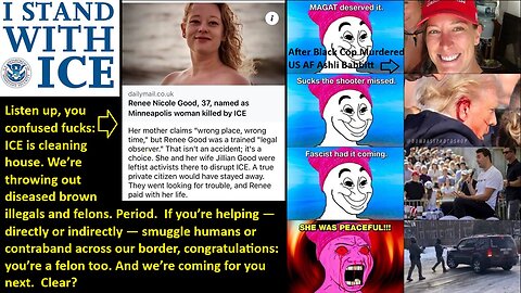 I stand with ICE. (to every rainbow-haired, perpetually offended homosexual Karen listening) FAFO.