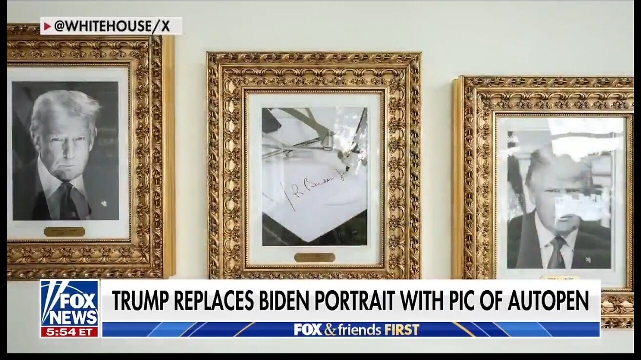 LOL. Trump Replaces Biden's Portrait With Photo Of Autopen Signature
