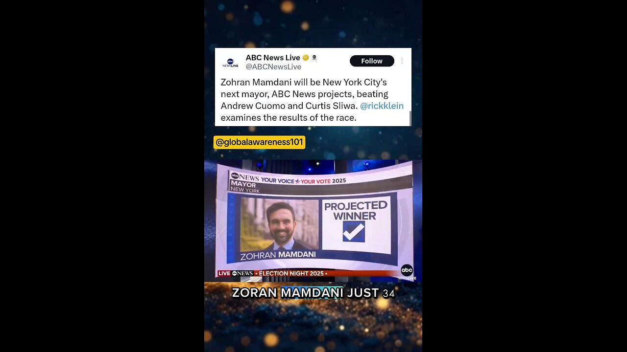 34yo Zohran Mamdani was elected mayor of New York on Tuesday