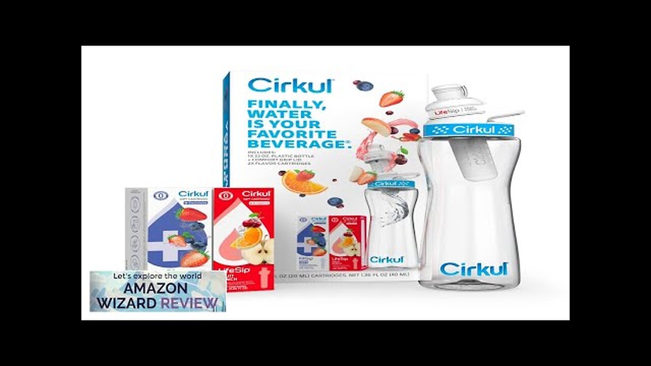 Cirkul Water Bottle + 2 Flavor Cartridge Starter Kit – 22 oz. Review