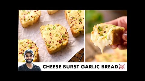 Cheese Burst Garlic Bread Without Oven-Sanjyot Keer