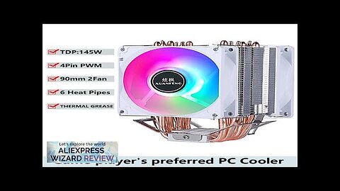 Computer Cooler Processor 2/4/6 Heat Pipe Air-cooled CPU Cooling Fan Installing LGA2011 Review