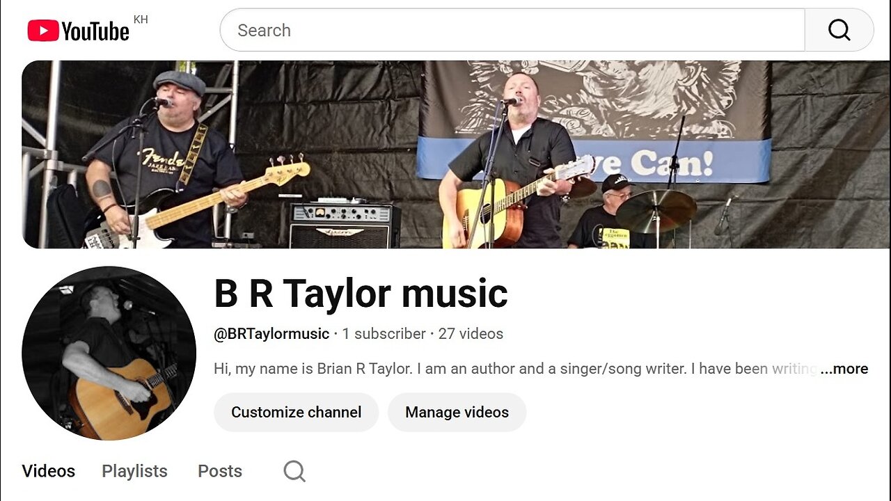 New YouTube channel for my music.