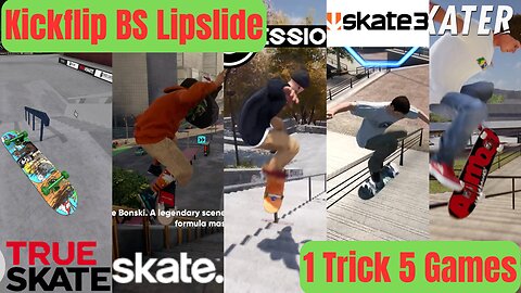 1 Trick 5 Games Challenge | True Skate | EA Skate. | Session Skate Sim | Skate 3 | Skater XL | 4K