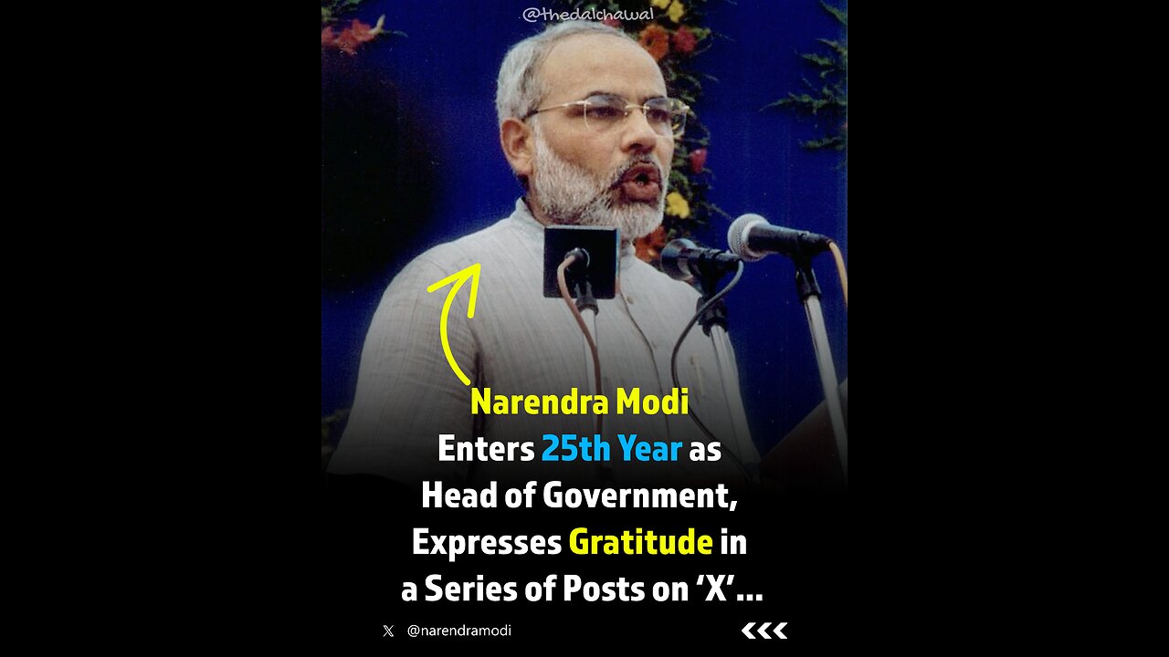 PM Modi Enters 25th Year of Public Service with Gratitude to Citizens! | The Dal Chawal