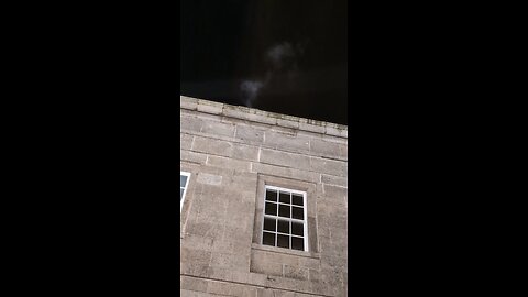 'Smoke' coming off the old market building in Penzance