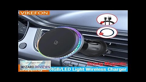 30W Magnetic Car Wireless Chargers RGB LED Light For iPhone 12 13 Review