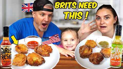 Brits Try Fried Green Tomatoes 🇬🇧🍅 | Classic Southern Food Recipe