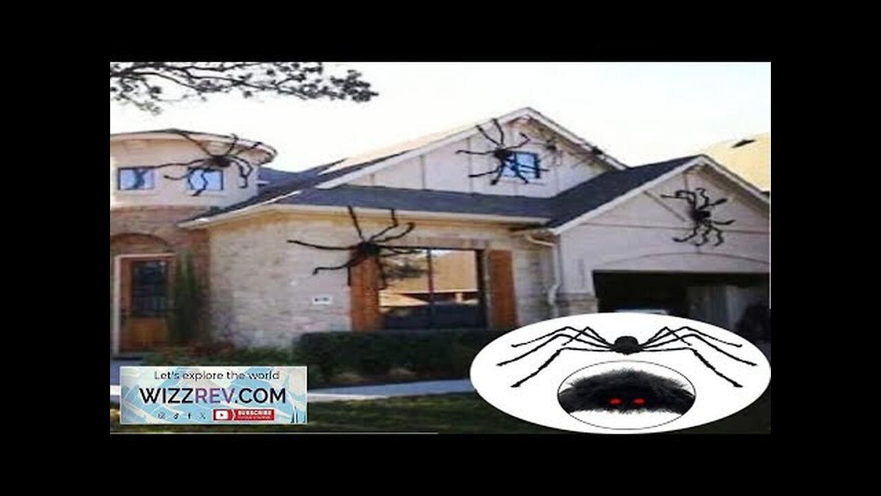 30/50/75/ 90/125/150/200 cmGiant Black Plush Spider Halloween Decoration Haunted Indoor Review