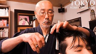 ASMR💈76歳現役理容師の華麗なる技術 - ヘアカット・肩マッサージ・シャンプー ¦ 山口理容店