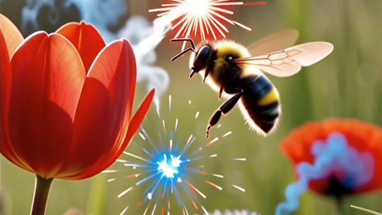 pollen fireworks 🎇🐝