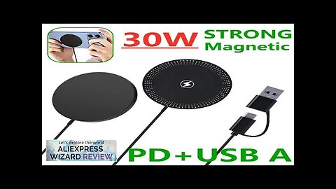 30W Magnetic Wireless Charger Pad Fast Charging Stand for iPhone 15 14 Review