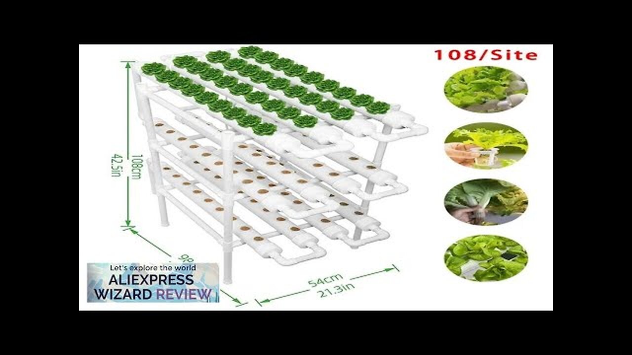 3-Layer/108 Sites Hydroponics System Growing Kits PVC Pipe Garden Vegetable Herbs Planting Review