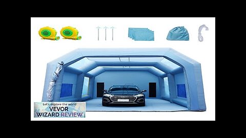 VEVOR Inflatable Paint Booth 33x20x13ft Inflatable Spray Booth High Powerful 950W+1100W Review