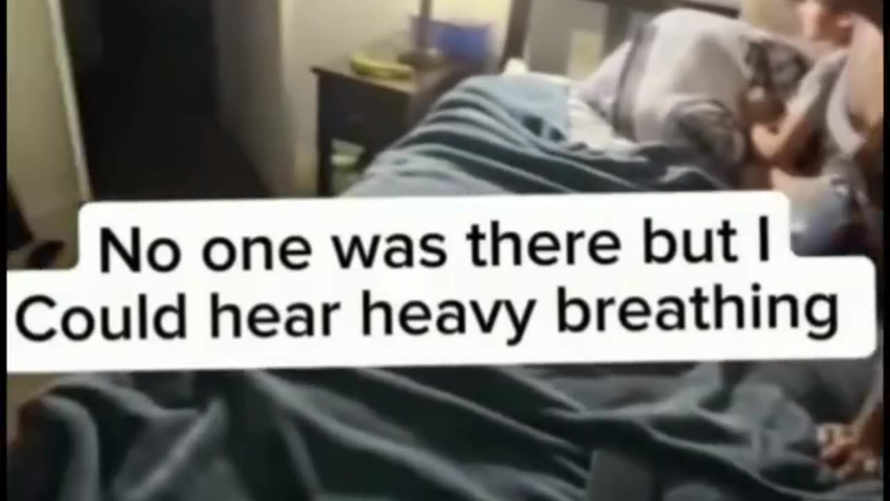 A mother and her son were resting quietly in their room when something strange happened.