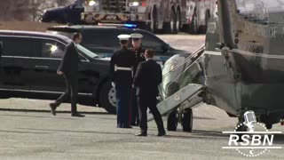 WATCH: President Trump Arrives to CPAC 2025 in Marine One - 2/22/25