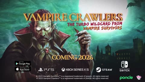 Vampire Crawlers | The Turbo Wildcard from Vampire Survivors | Announcement Trailer
